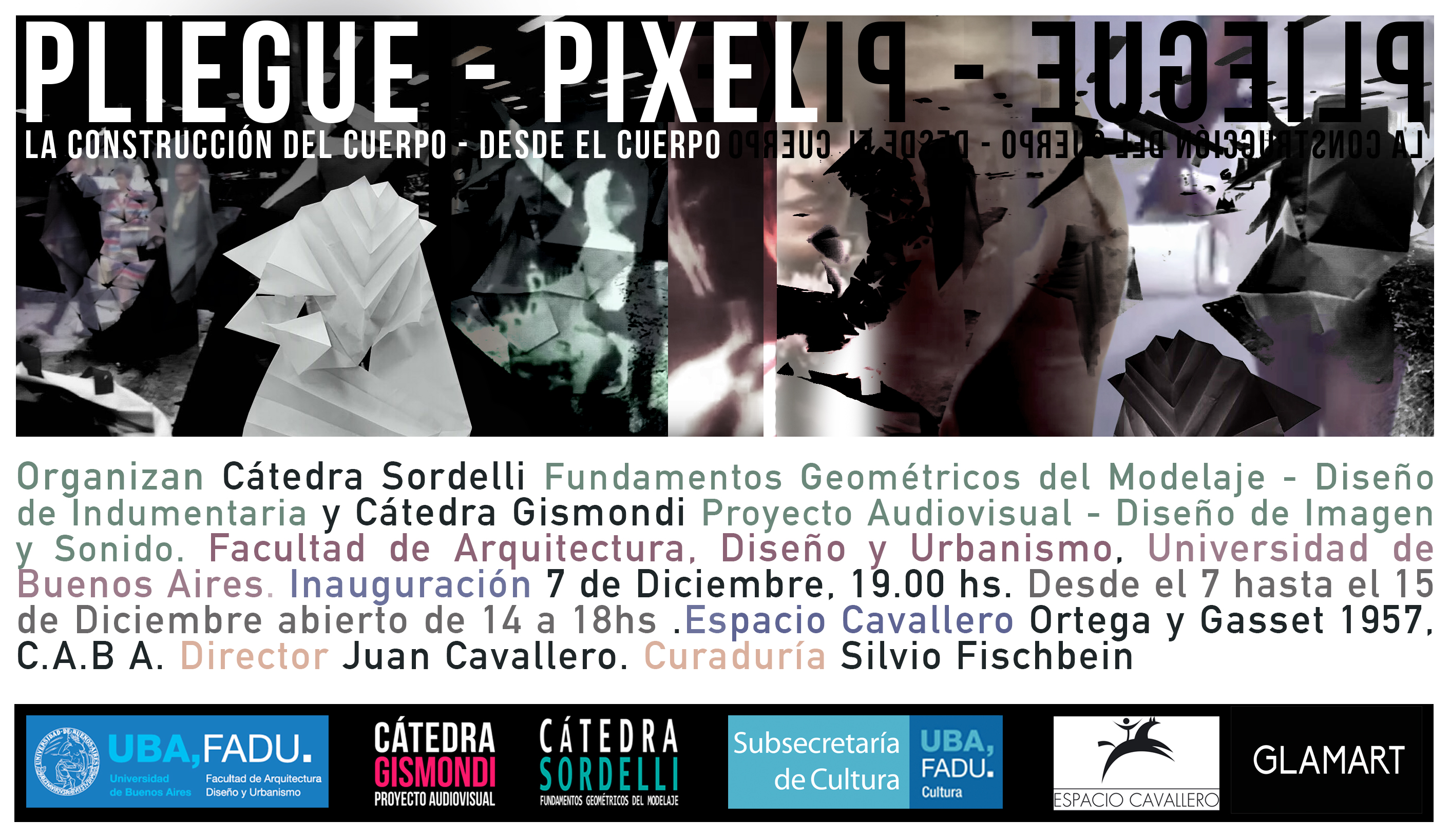 Flyer EXPO Pliegue – Pixel_ Espacio Cavallero